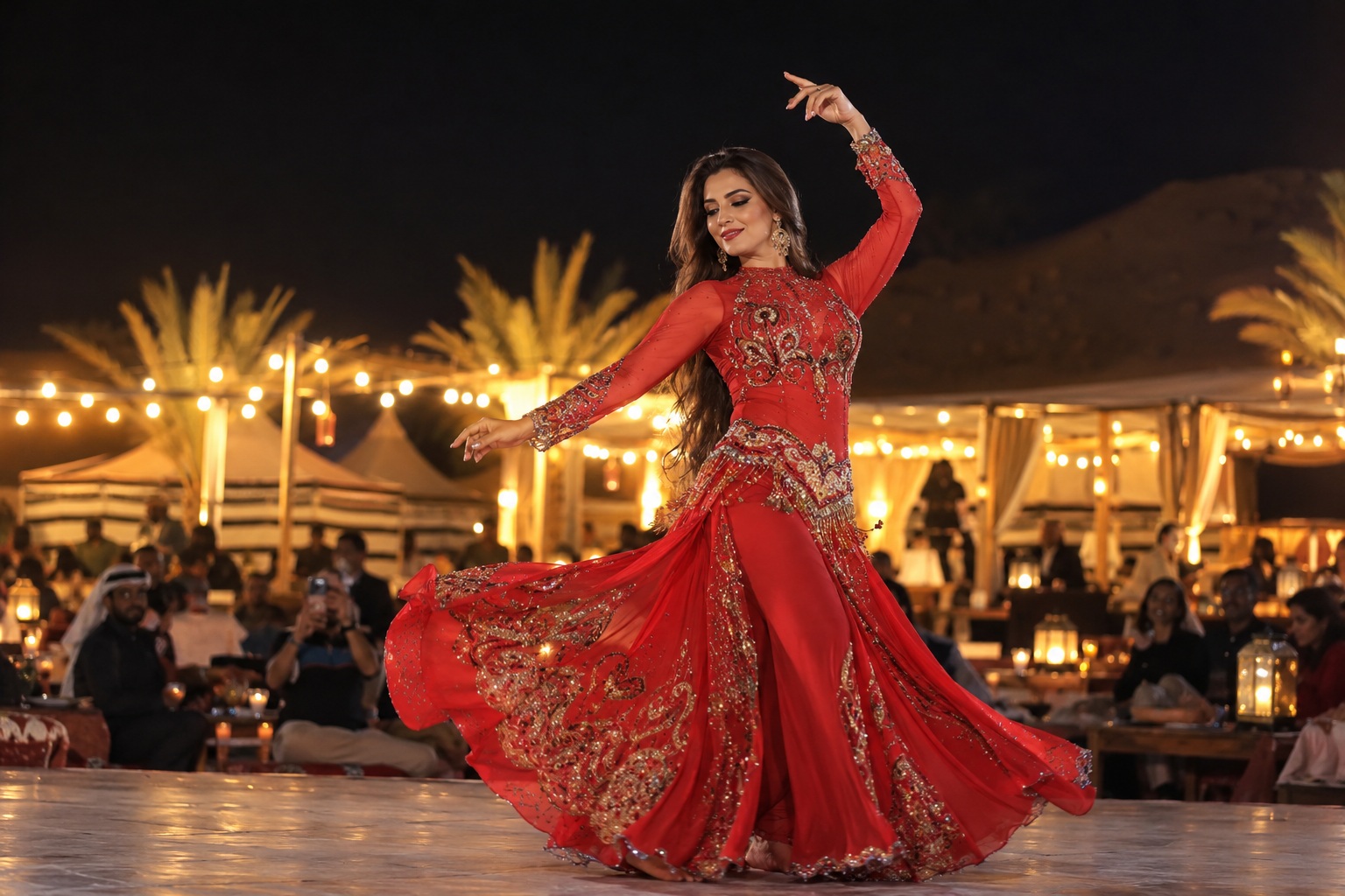 Belly Dance Show at a desert safari camp